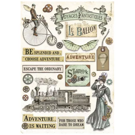 A4 rizspapír csom. - Voyages Fantastiques elements