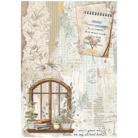   Stamperia rizspapír A/4 - Create Happiness Secret Diary window 