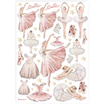 Dekupázs rizspapír A4 csom. - Ballerina