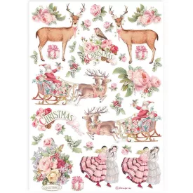 A4 rizspapír csom. - Pink Christmas