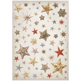 A4 rizspapír csom. - Gear up for Christmas stars
