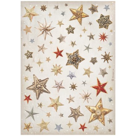 A4 rizspapír csom. - Gear up for Christmas stars