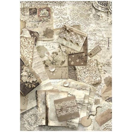 A4 rizspapír csom. - Old Lace letters