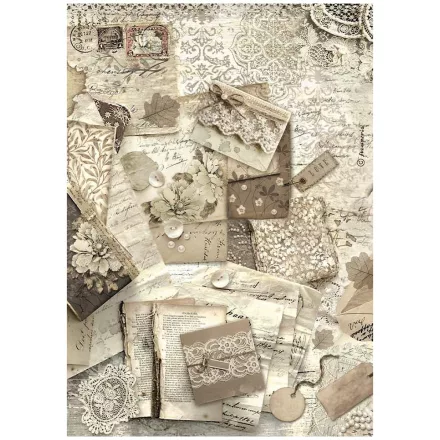 A4 rizspapír csom. - Old Lace letters