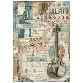 A4 rizspapír csom. - Music violin