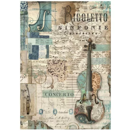 A4 rizspapír csom. - Music violin