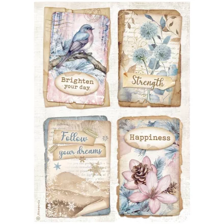 A4 rizspapír csom. - Create Happiness Dewdrops 4 cards
