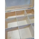 Fa teás doboz 9 rekeszes