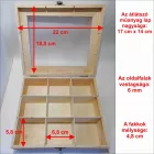 Fa teás doboz 9 rekeszes