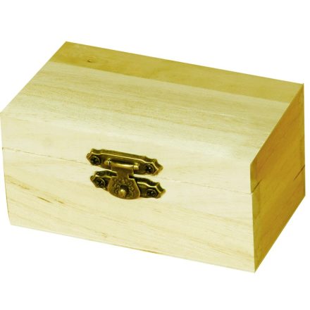 Fa doboz mini kincsesláda 9 cm x 4,7cm x 5,5cm