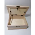 Fa doboz, fényképtartó tetővel 16cm x 12cm x 7cm