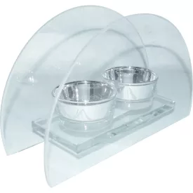 Mécsestartó, íves, két égős 18*7*11 cm