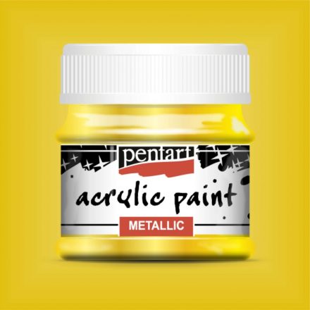 Metál akrilfesték SÁRGA  50ml | Pentart