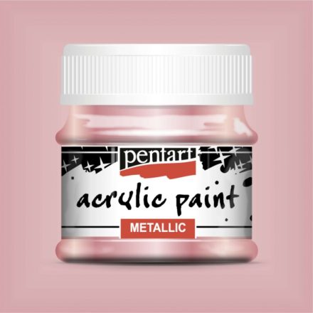 Metál akrilfesték RÓZSASZÍN  50ml | Pentart