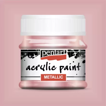 Metál akrilfesték RÓZSASZÍN  50ml | Pentart