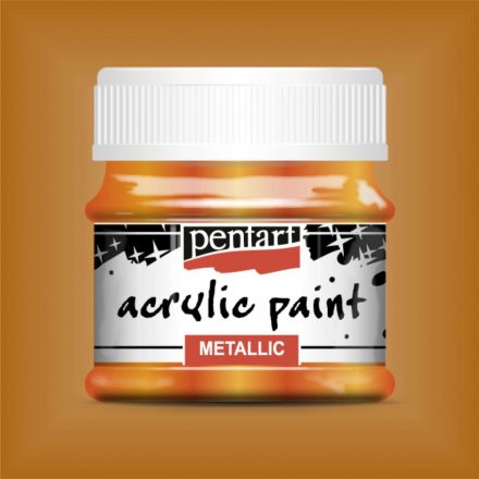 Metál akrilfesték NARANCS  50ml | Pentart