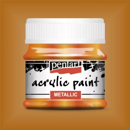 Metál akrilfesték NARANCS  50ml | Pentart