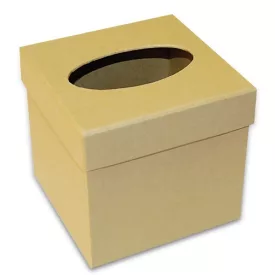   Papír négyzetes papírzsebkendő tartó doboz 12,7cm x 12,7cm x 12cm