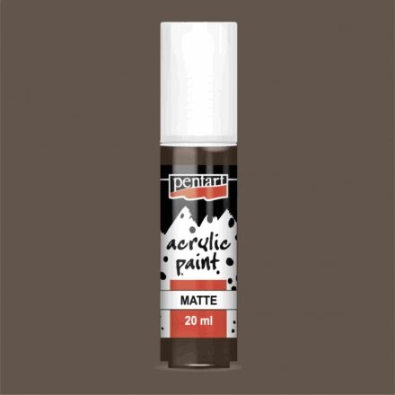 Matt akrilfesték - SÖTÉTBARNA 20ml | Pentart