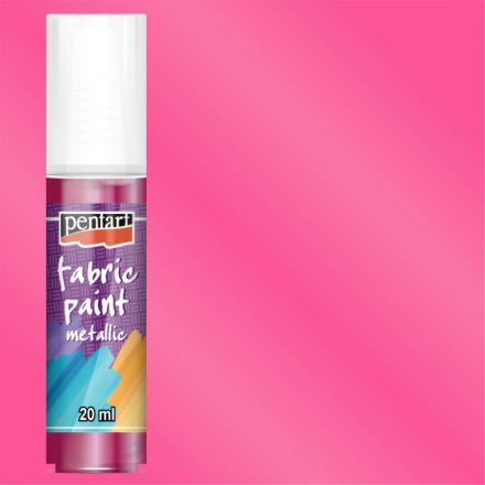 Textilfesték metál pink 20ml | Pentart 