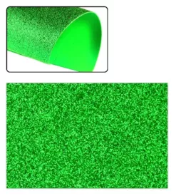 Csillámos dekorgumi - zöld 40cm x 60cm