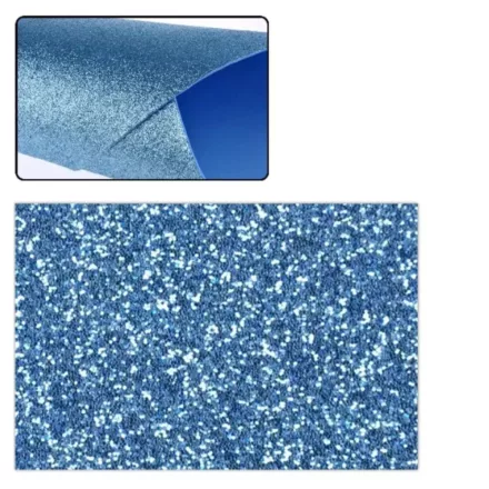 Csillámos dekorgumi - babakék- 40cm x 60cm 