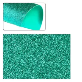 Csillámos dekorgumi - türkiz 40cm x 60cm