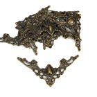 Fém sarokdísz 4,1cm x 4,1cm 2db/csomag