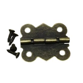   Zsanér íves bronz színű nagy 2db/cs. 25mm x 30mm 180 fokban nyílik, csavarokkal