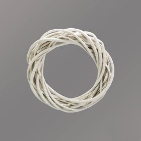Vesszőkoszorú fehér 20cm Vesszőkoszorú fehér 20cm