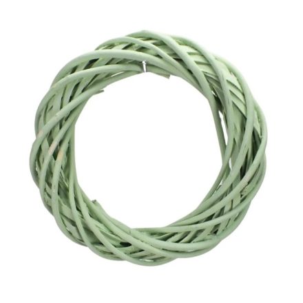 Vesszőkoszorú pasztell zöld 20cm