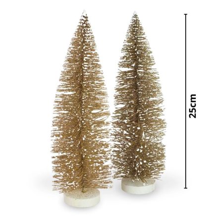 Mini dekor fenyő óarany 25cm 2db/csomag