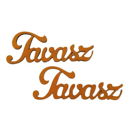 Fa "Tavasz" felirat narancs 2db/csomag