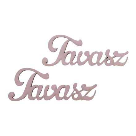 Fa "Tavasz" felirat rózsaszín 2db/csomag
