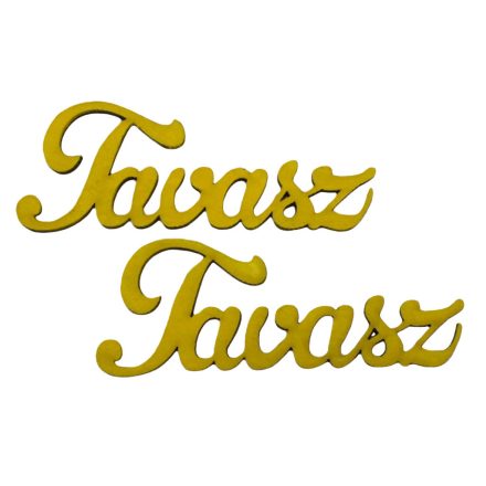Fa " Tavasz" felirat sárga 2db/csomag