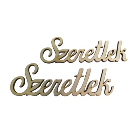 Natúr fa "Szeretlek" felirat 15cm 2db/csomag