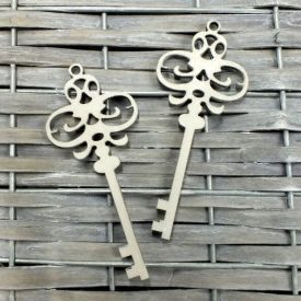 Fa kulcs vintage fehér 2db/cs. Fa kulcs vintage fehér 2db/cs.