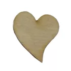 Fa francia szív 2,7cm x 2,5cm