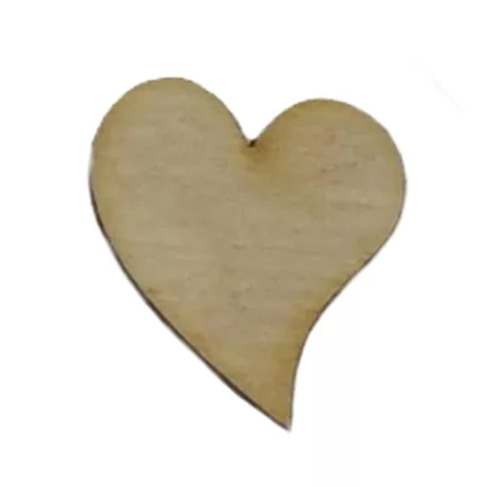 Fa francia szív 2,7cm x 2,5cm
