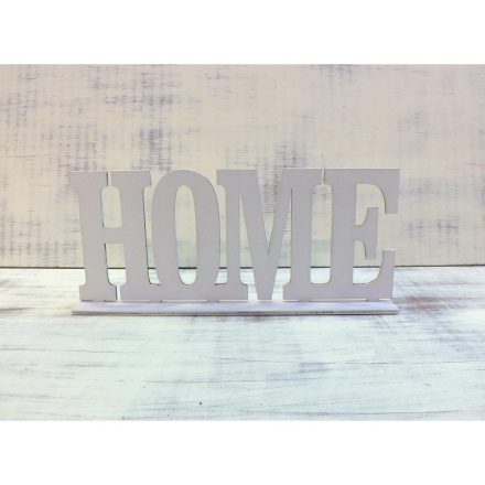 Fa "Home" felirat talppal fehér 25cm x 10cm