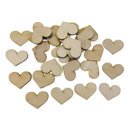 Fa romantik szív 3cm x 2,5cm