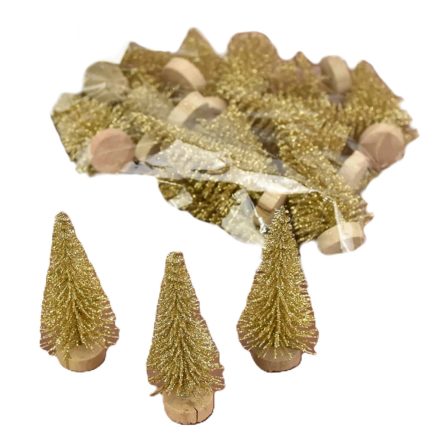 Mini fenyő arany 6cm 20db/csomag