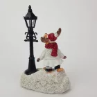 Világító kandeláber rénszarvassal 9,5cm x 5cm x 14cm