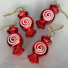 Szaloncukor karácsonyfa dísz piros 9cm x 4cm x 2cm