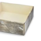 Dekortál szürkésbarna négyzet 20cm x 20cm x 6cm