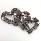 Szív forma / szív koszorú indákból sötétszürke 30cm