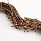 Szív koszorú barna 20cm