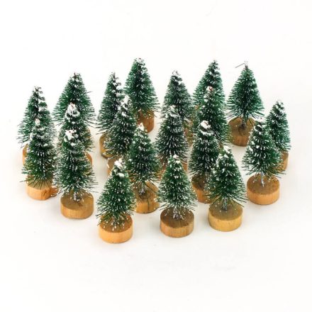 Dekor fenyőfa zöld 4cm x 2cm 20db/csomag