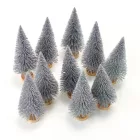Dekor fenyő ezüst glitteres 12cm