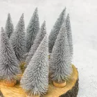 Dekor fenyő ezüst glitteres 12cm